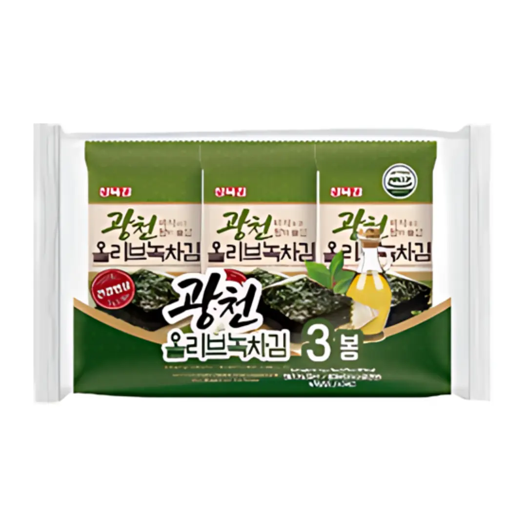 橄榄油海苔与Sahmyook Gwang-cheon-3抹茶粉
